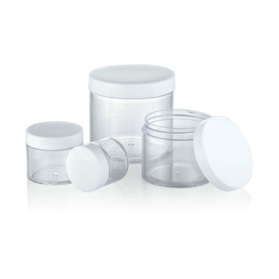 30ml 50ml 100ml 200ml 플라스틱 빈 항아리 컬러 물질 PS와 투명한 크림 항아리