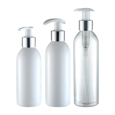 180ml/200ml/250ml 용량 둥근 어깨 실린더 로션 펌프가 있는 PET 플라스틱 병