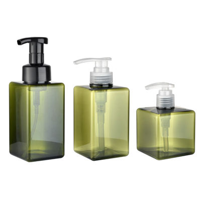 개인용품 PETG 로션 펌프와 함께 정사각형 병 250ml 450ml 500ml 용량