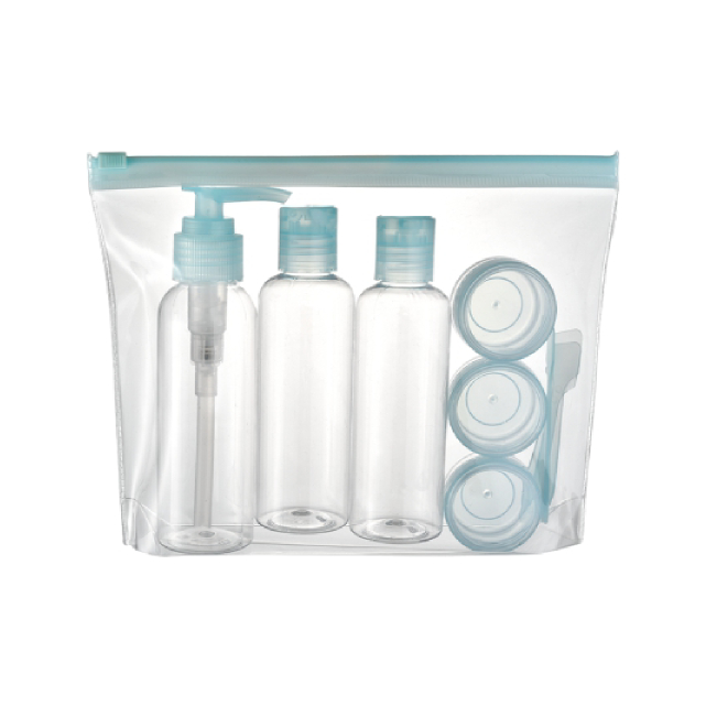 스크린 프린팅 캡 밀폐형 60ml 100ml PET 병 피부 관리 여행 키트 0