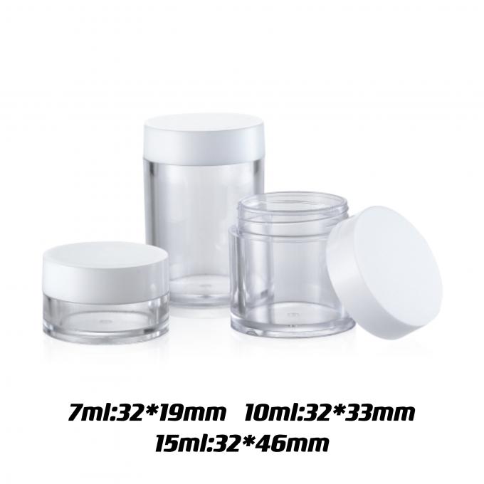 30ml 50ml 100ml 200ml 플라스틱 빈 항아리 컬러 물질 PS와 투명한 크림 항아리 0