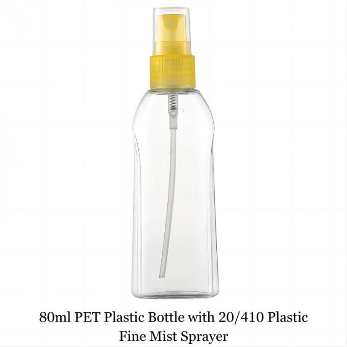 샴푸 샤워 젤 로션 에센스를 위한 플라스틱 펌프 스프레이어 캡과 함께 80ml PET 플라스틱 병 3
